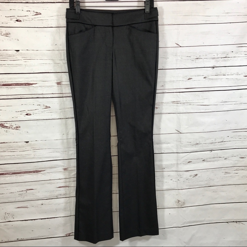Bebe Dress Pants Gray With Velvet Trim Size 2